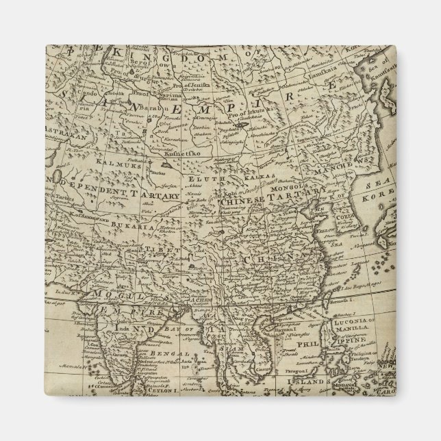 Aimant Carte de l'Asie (Devant)