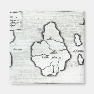 Aimant Carte de l'Atlantide, de 'Mundus Subterraneus