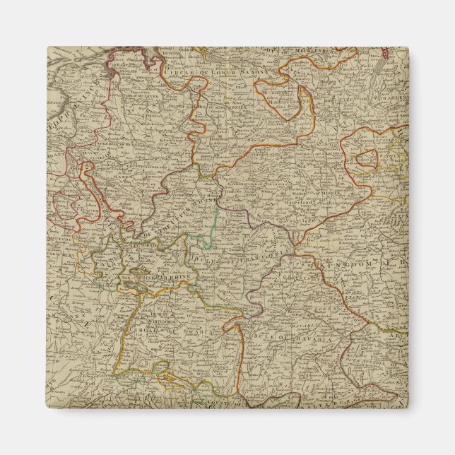 Aimant Carte de l'atlas à la main de l'Allemagne (Devant)