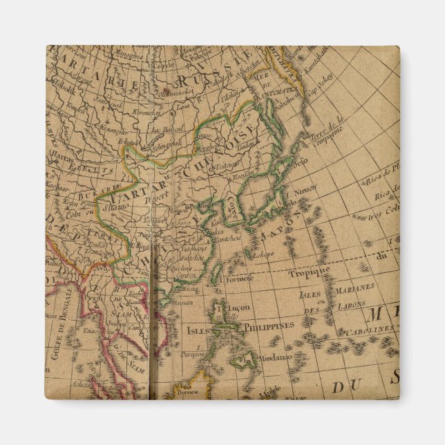 Aimant Carte de l'Atlas asiatique (Devant)