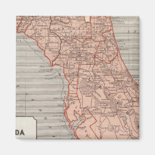 Aimant Carte de l'Atlas de Floride