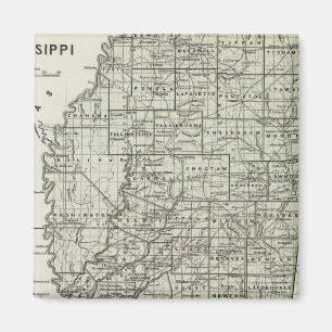 Aimant Carte de l'Atlas du Mississippi