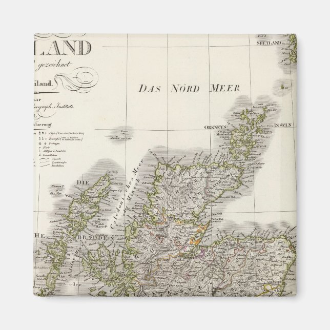 Aimant Carte de l'Atlas écossais (Devant)