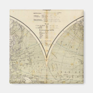 Aimant Carte de l'Atlas hémisphérique