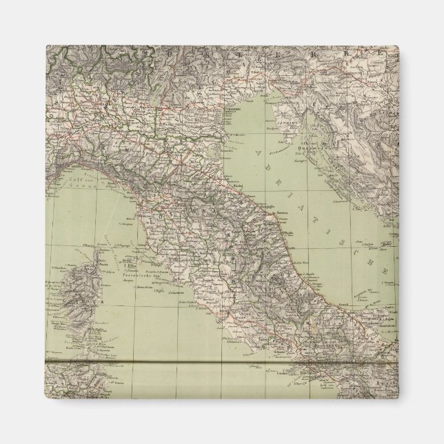 Aimant Carte de l'Atlas italien (Devant)