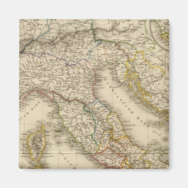 Aimant Carte de l'Atlas Rome (Devant)