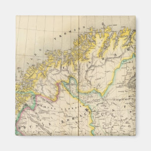 Aimant Carte de l'Atlas Suède/Norvège