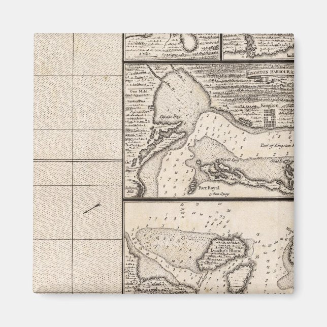 Aimant Carte de l'Empire britannique en Amérique Feuille  (Devant)