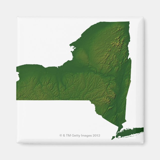 Aimant Carte de l'État de New York (Devant)