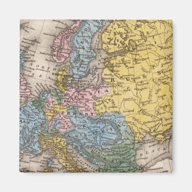 Aimant Carte de l'Europe 4 (Devant)
