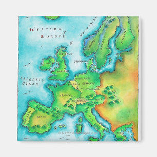 Aimant Carte de l'Europe occidentale