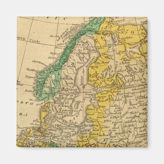 Aimant Carte de l'Europe par Worcester (Devant)
