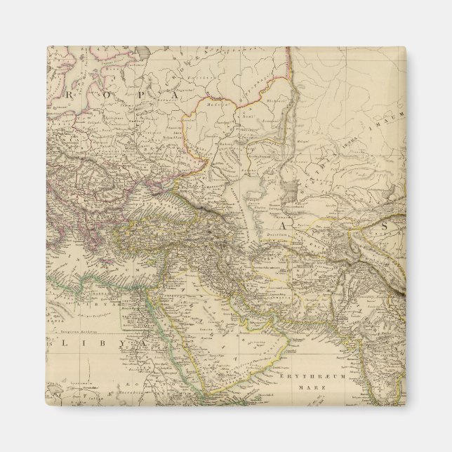 Aimant Carte de l'hémisphère oriental mondial (Devant)