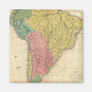 Aimant Carte de l'histoire de l'Amérique du Sud