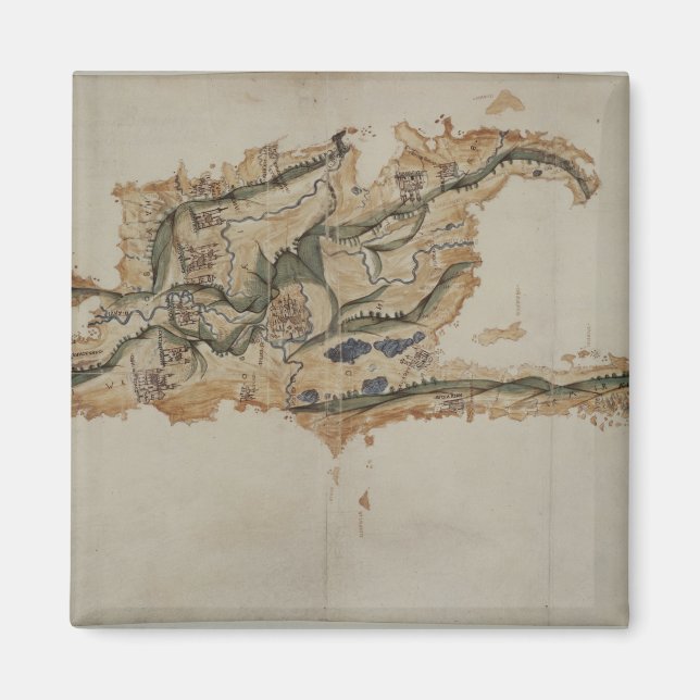 Aimant Carte de l'île de Saint-Domingue (Devant)