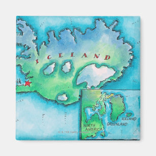 Aimant Carte de l'Islande