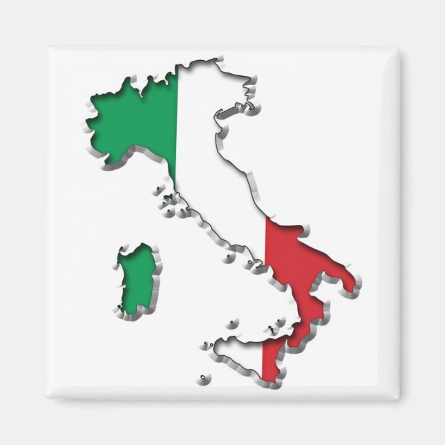 Aimant Carte de l'Italie (Devant)
