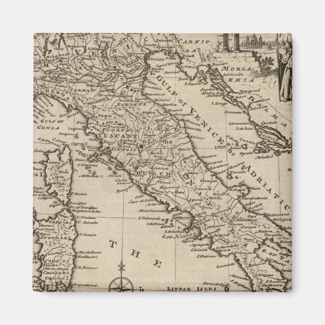 Aimant Carte de l'Italie (Devant)