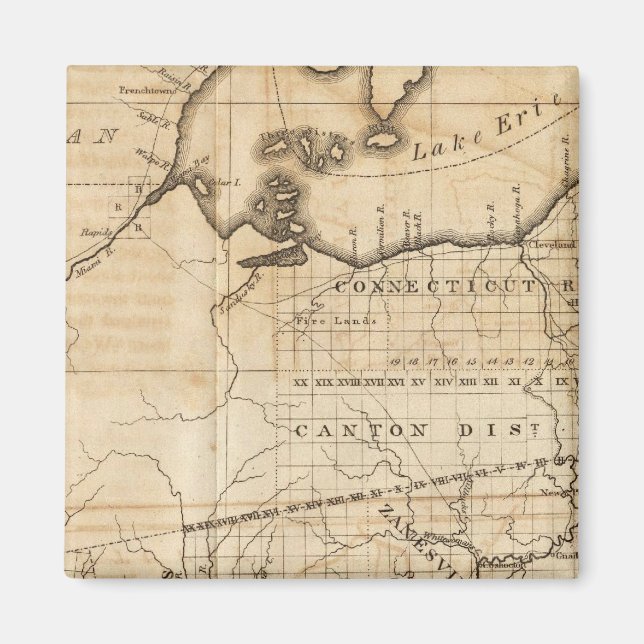 Aimant Carte de l'Ohio (Devant)