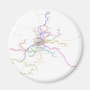 Aimant Carte de métro d'Espagne-Madrid