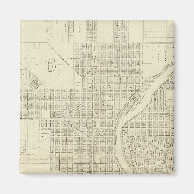 Aimant Carte de Milwaukee (Devant)