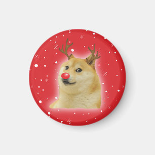 Aimant Carte de Noël de chien de meme Dogright Doggo roug