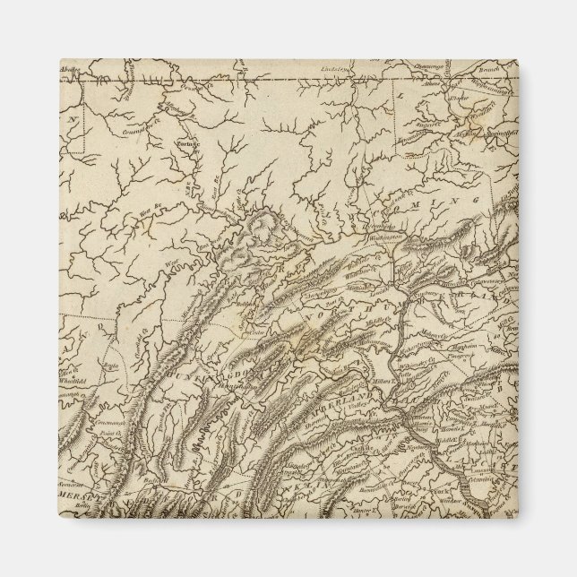 Aimant Carte de Pennsylvanie par Arrowsmith (Devant)