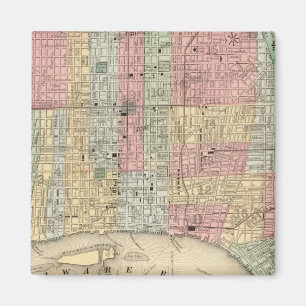 Aimant Carte de Philadelphie par Mitchell