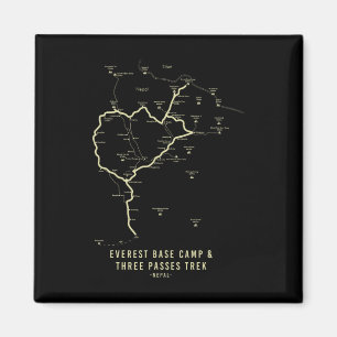 Aimant Carte de randonnée du camp de base de l'Everest