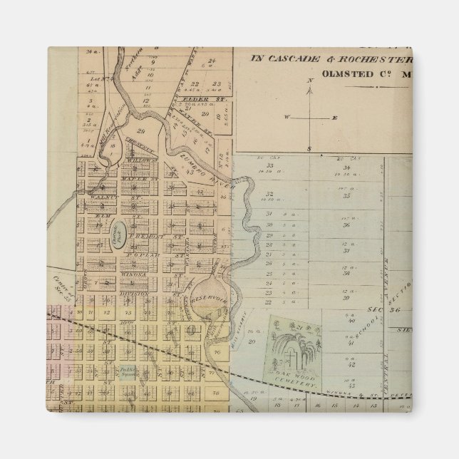 Aimant Carte de Rochester, Minnesota (Devant)