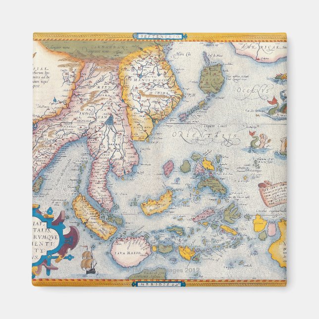 Aimant Carte de Sud-Est asiatique 2 (Devant)