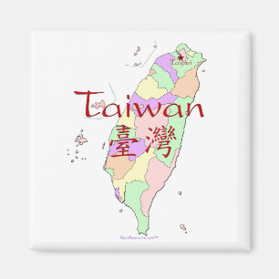 Aimant Carte de Taïwan