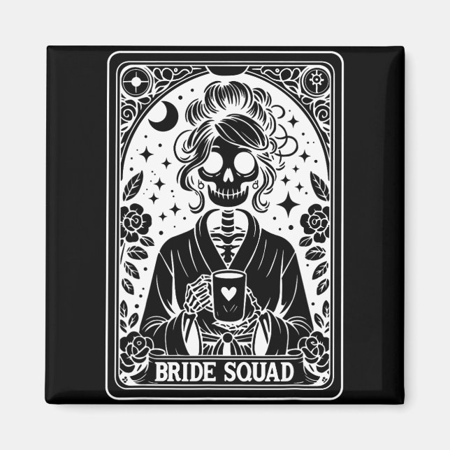 Aimant Carte de Tarot de la Mariée Squad Coven Gothique d (Devant)