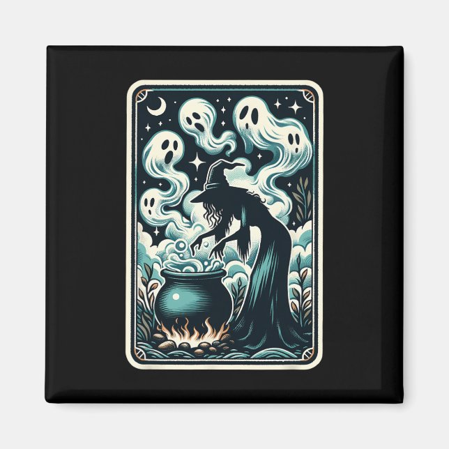 Aimant Carte de Tarot Gothique Supernaturelle Ghost Cauld (Devant)