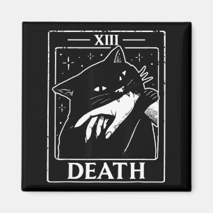 Aimant Carte de tarot vintage Black Cat Agenceth de gouve