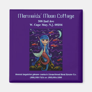 Aimant Carte de visite de la lune de sirène