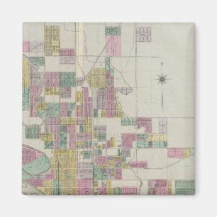 Aimant Carte de Wichita, Kansas