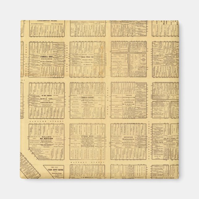 Aimant Carte des affaires de San Francisco (Devant)