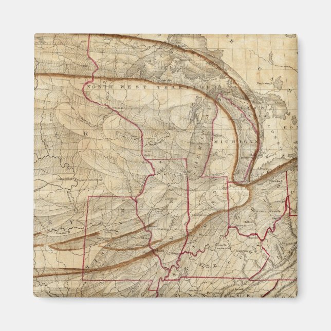 Aimant Carte des aigle des États-Unis (Devant)