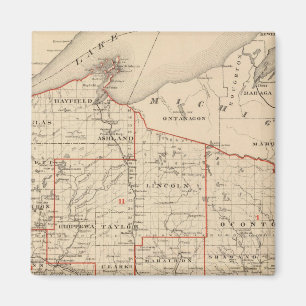 Aimant Carte des districts sénatoriaux du Wisconsin