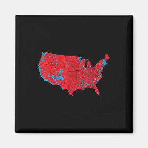 Aimant Carte des élections américaines 2024 Président Tru