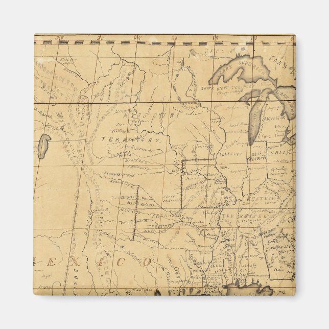 Aimant Carte des enfants des États-Unis (Devant)