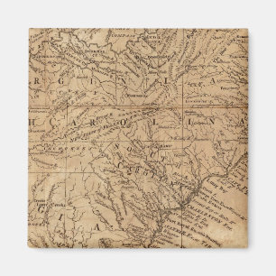 Aimant Carte des États de Virginie et de Caroline du Nord