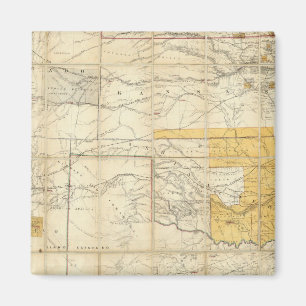 Aimant Carte Des États Du Kansas Et Du Texas