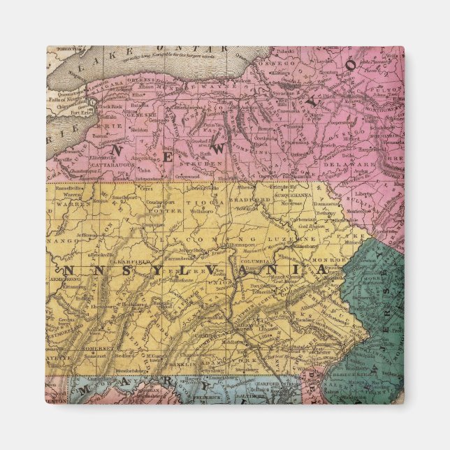 Aimant Carte des États du Moyen-Orient (Devant)