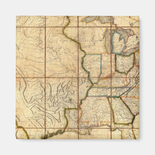 Aimant Carte des États-Unis 3 (Devant)