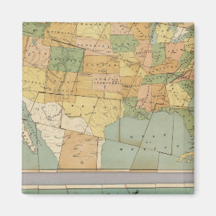 Aimant Carte des États-Unis d'Amérique 2