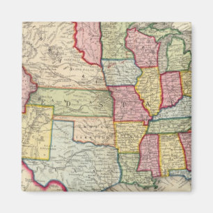 Aimant Carte Des États-Unis Et Des Territoires