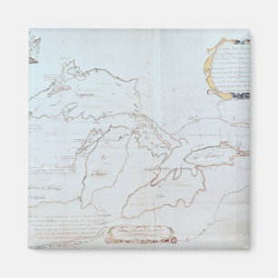 Aimant Carte des Grands Lacs