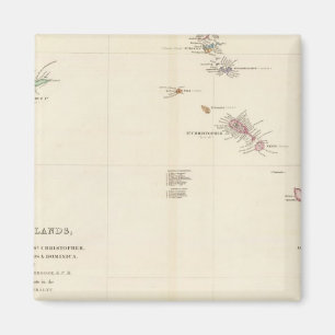 Aimant Carte des îles Leeward